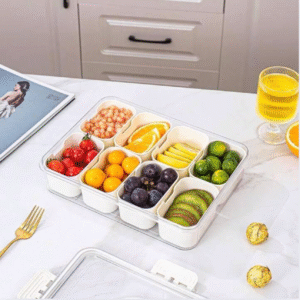 المنظم العبقري: منظم ثلاجة وتخزين 8 عيون بغطاء محكم وتصميم فخم